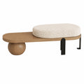 Sgabello in legno massello stile nordico per ingresso e camera da letto