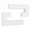Comò TV in legno bianco stile scandinavo con spazio di archiviazione moderno