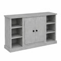 Mobile in Cemento Grigio con Ripiani Multipli, Credenza Moderna 100x35,5x60 cm, Design Italiano per Soggiorno e Camera