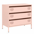 Mobiletto Moderno in Acciaio Rosa per Soggiorno e Cucina 68x39x58,5 cm