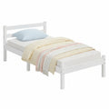 Letto Singolo in Legno Stile Nordico con Spazio di Archiviazione