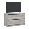 Mobile TV in Legno Grigio Sonoma 100x35x54 cm, Stile Scandinavo, per Soggiorno e Camera da Letto