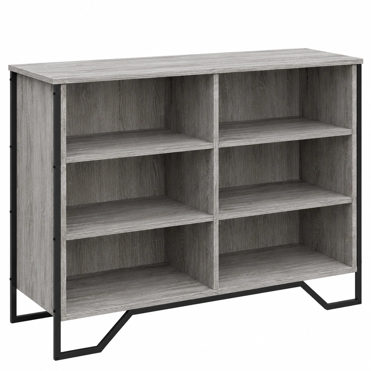 Mobiletto Moderno in Legno Grigio Sonoma per Soggiorno e Camera da Letto con Ante, 101x35,5x74,5 cm