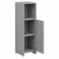 Credenza Alta in Legno Compensato Grigio Sonoma 30x30x95 cm, Design Nordico Moderno per Bagno e Cucina