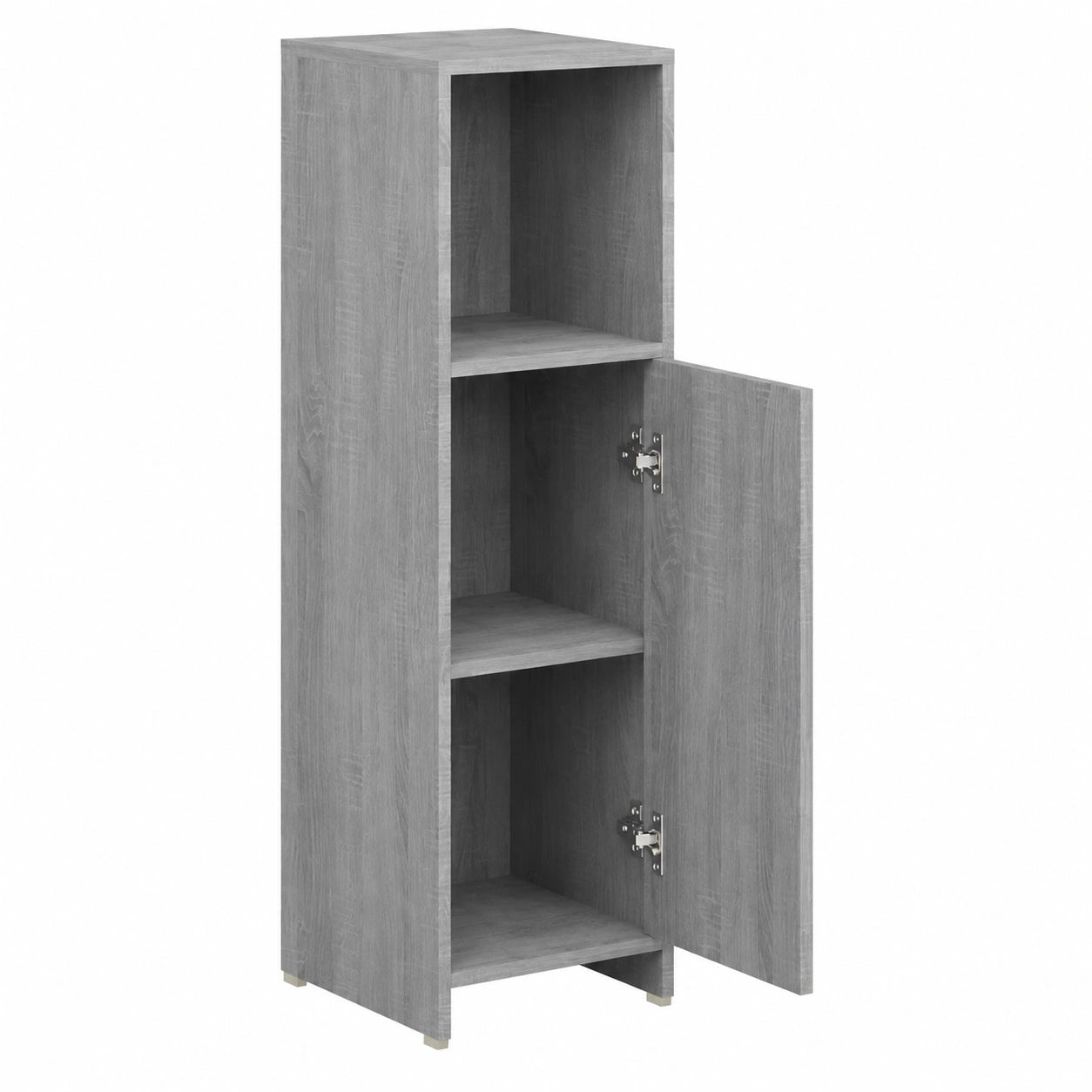 Credenza Alta in Legno Compensato Grigio Sonoma 30x30x95 cm, Design Nordico Moderno per Bagno e Cucina