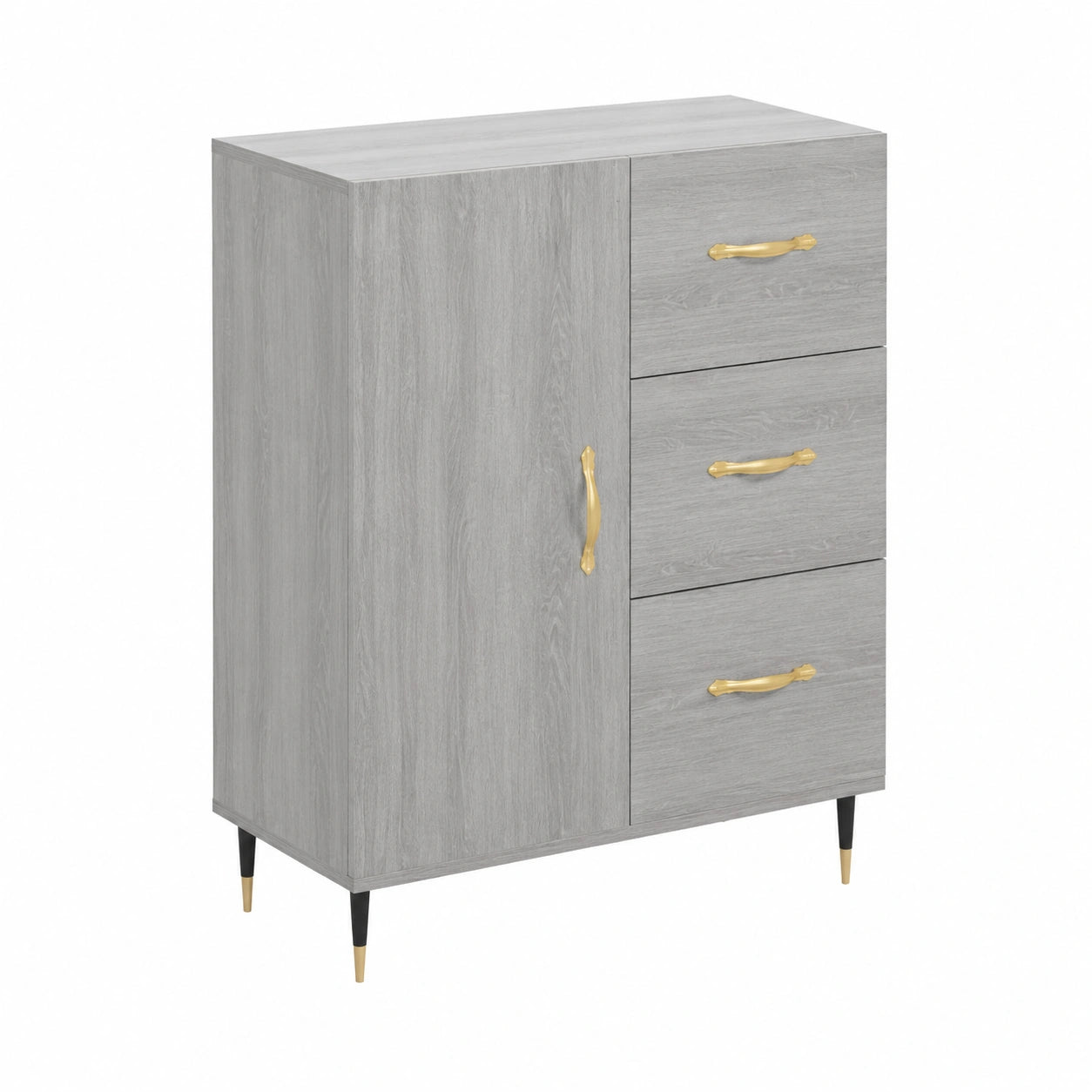 Armadio Moderno in Legno Multistrato Grigio Sonoma 69,5x34x90 cm per Soggiorno e Camera da Letto