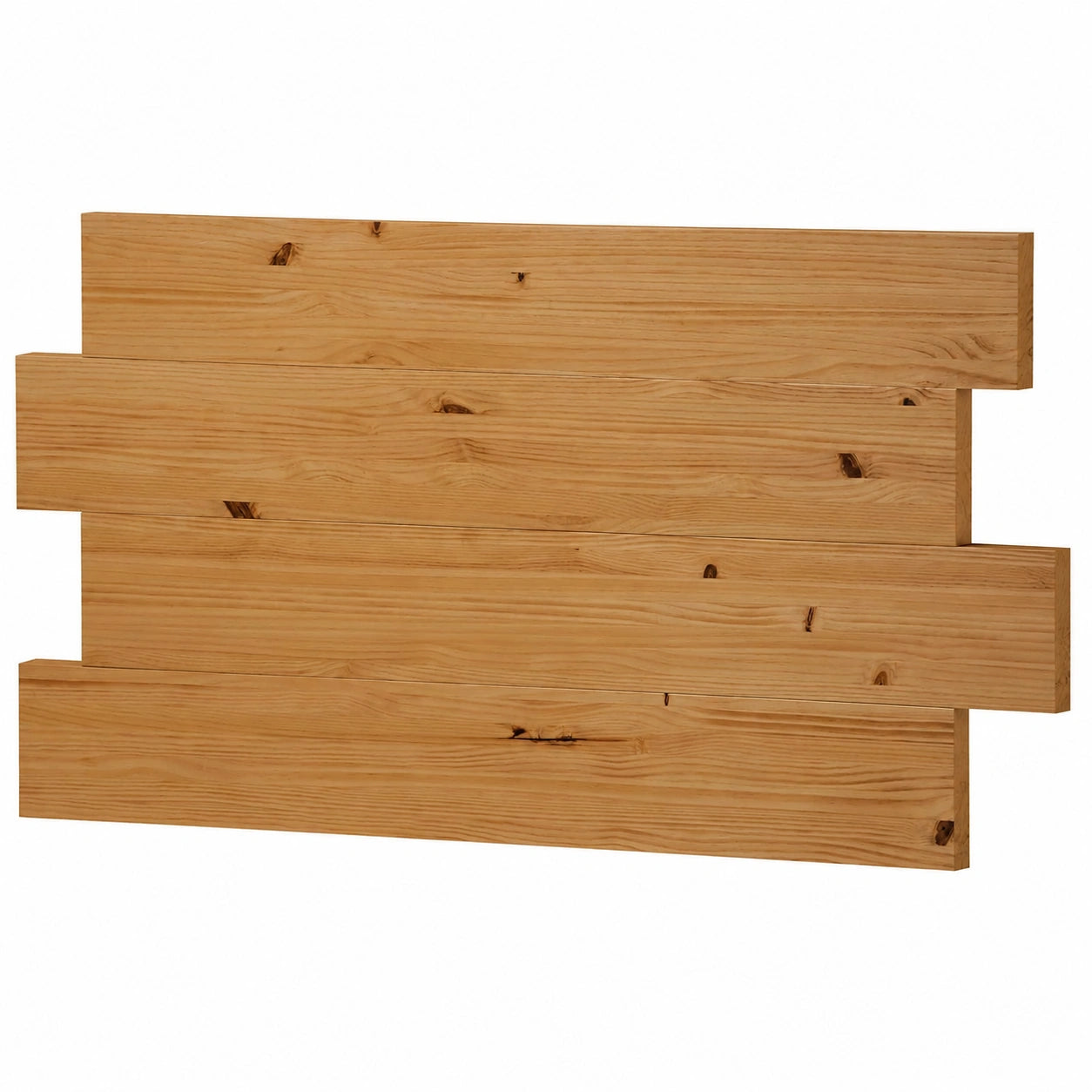 Testiera letto singolo in legno massiccio 100x80 cm stile nordico artigianale - Colore scuro