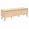 Carrello TV in Legno Chiaro con 3 Ripiani, 150 cm - Moderno e Elegante